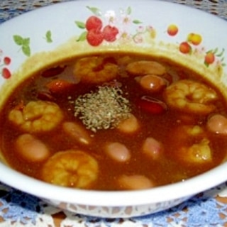 海老とひよこ豆のカレースープ